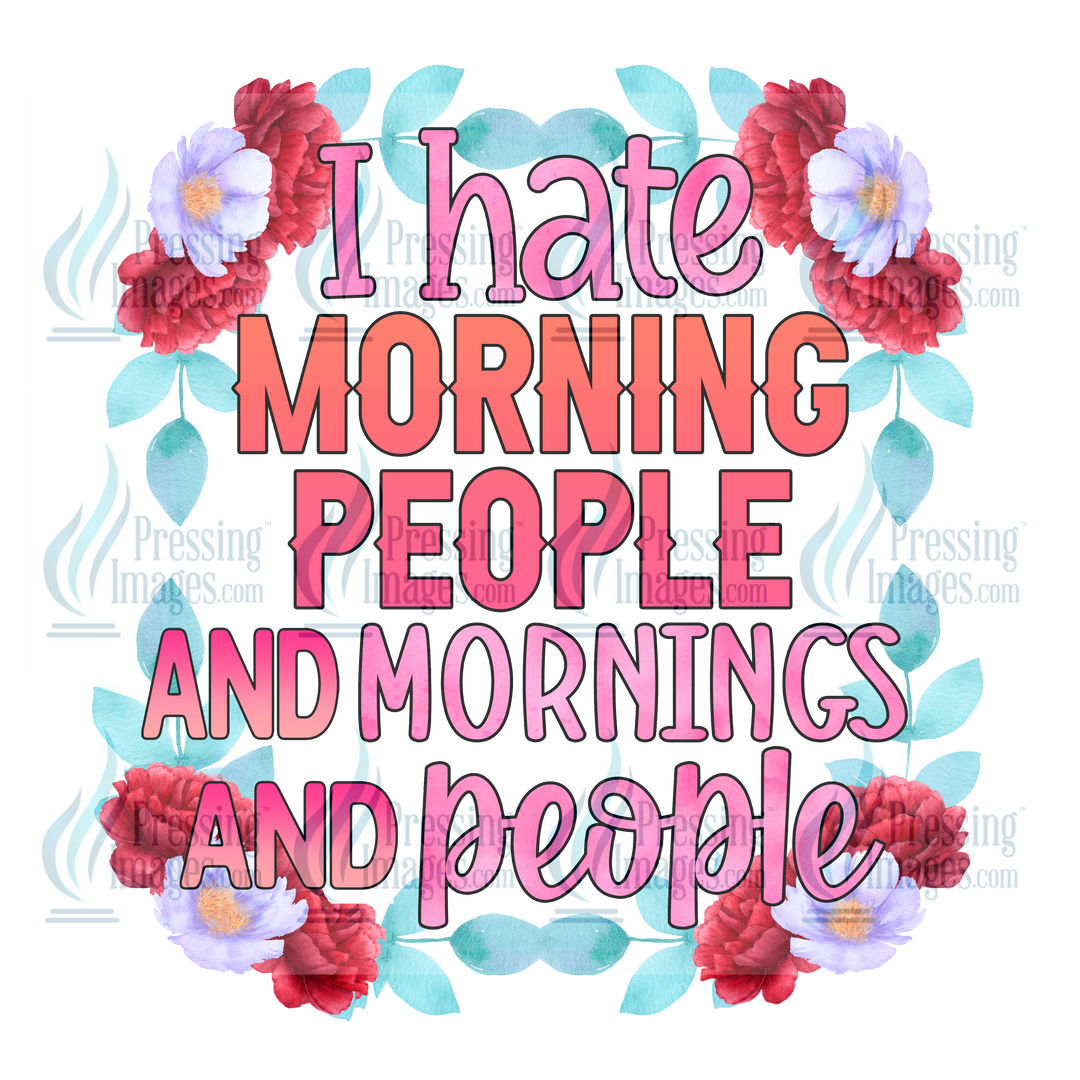 Decal: 1957 I hate morning people and mornings and people