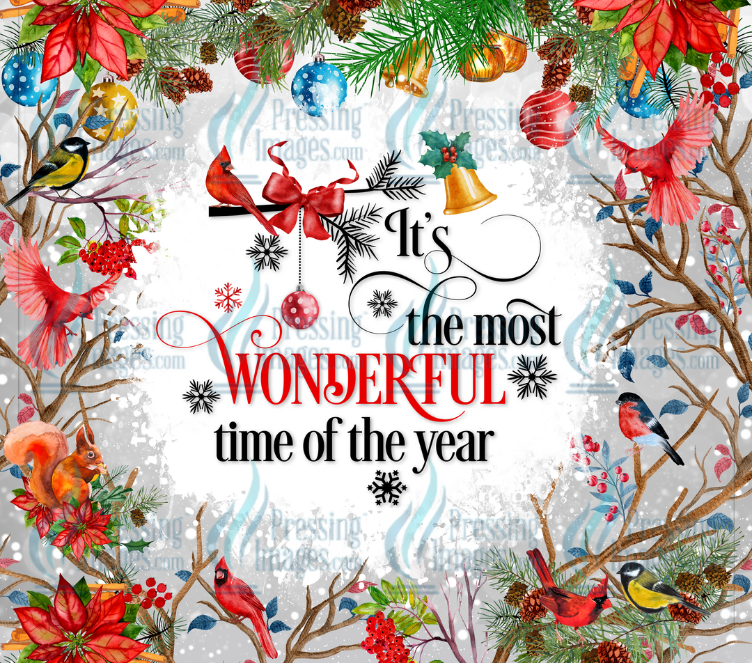 5530 Its the Most Wonderful Time of the Year Tumbler Wrap.