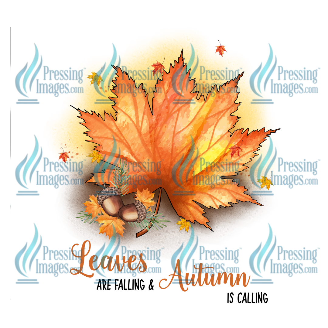 Decal: 1132 Leaves Are Falling And Autumn Is Calling Sublimation