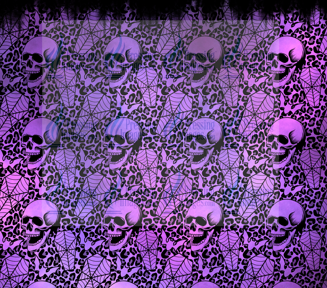 6530 Leopard Skull Tumbler Wrap.