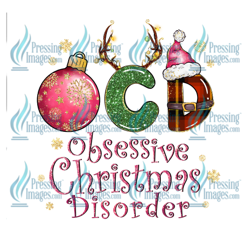 Decal: 1377 OCD Obsessive Christmas