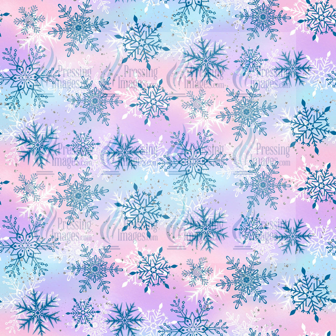 6431 Pastel Snowflakes Tumbler Wrap