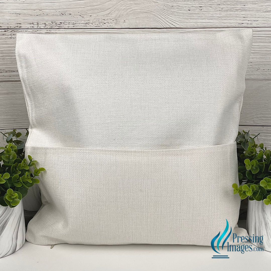 Heavy Linen Pillow Case with Pocket