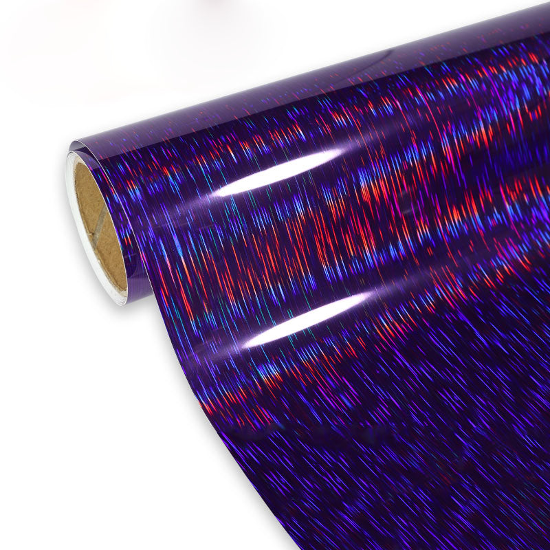 Purple Brushed Holographic Vinyl