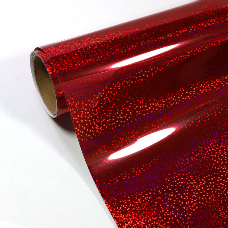 Red Sparkle Holographic Vinyl