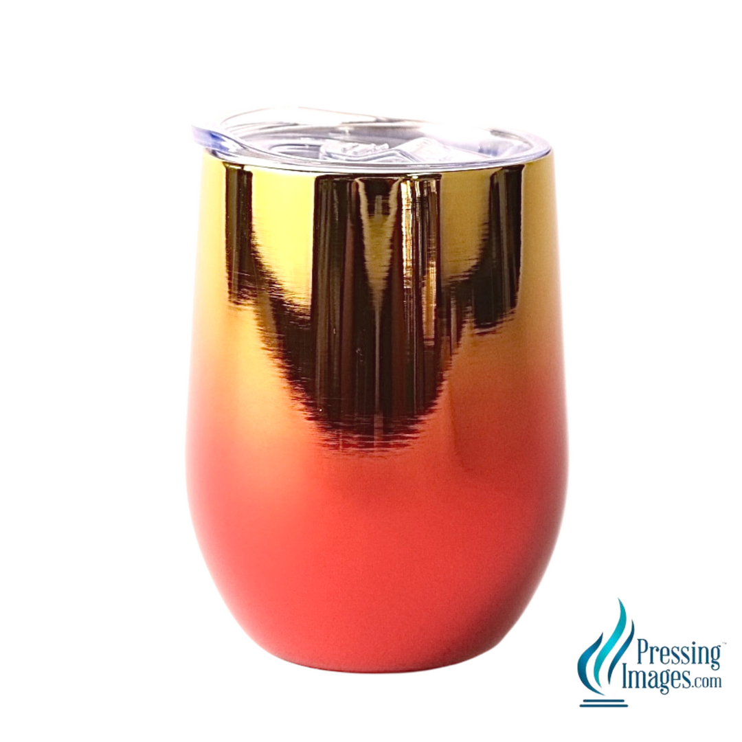 Bundle of 12oz UV Chrome Wine Tumblers (copper lined)  <p>- STRAW NOT INCLUDED (opt. below)
