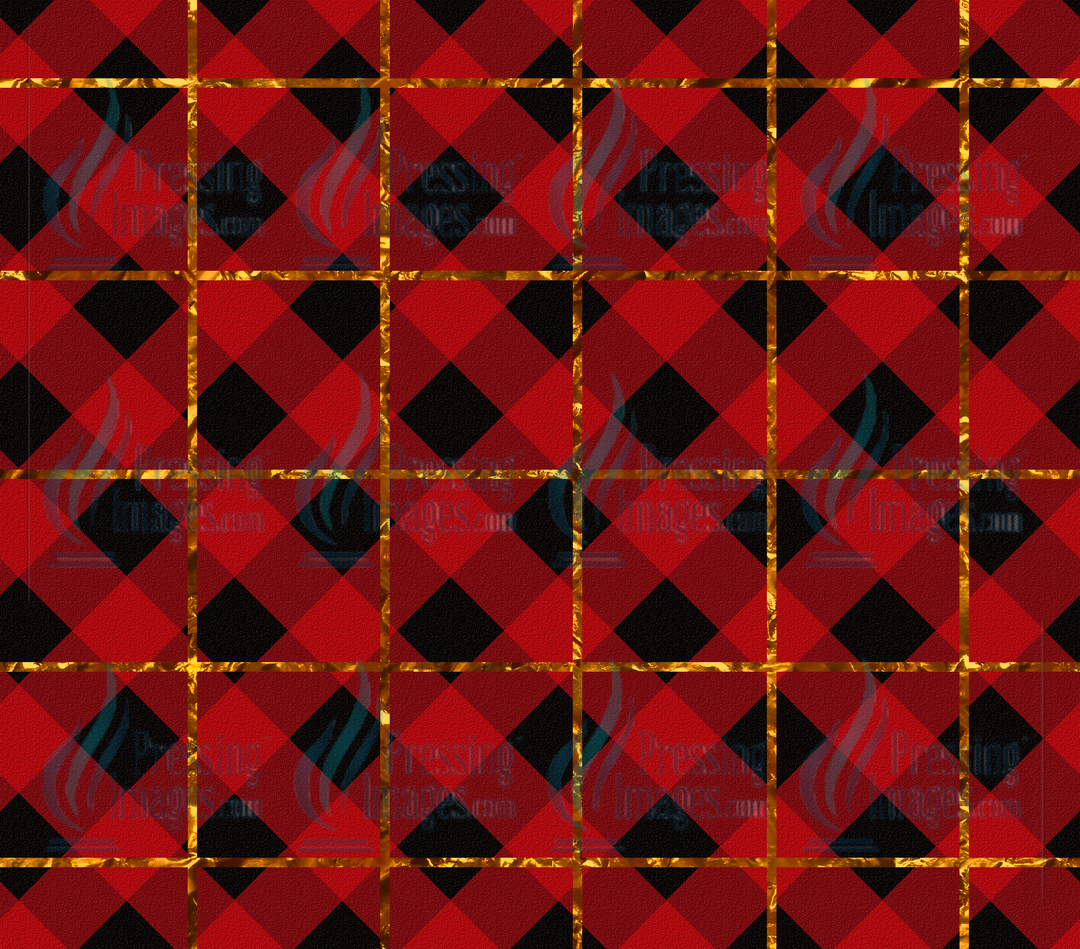 5682 Red buffalo plaid  Tumbler Wrap