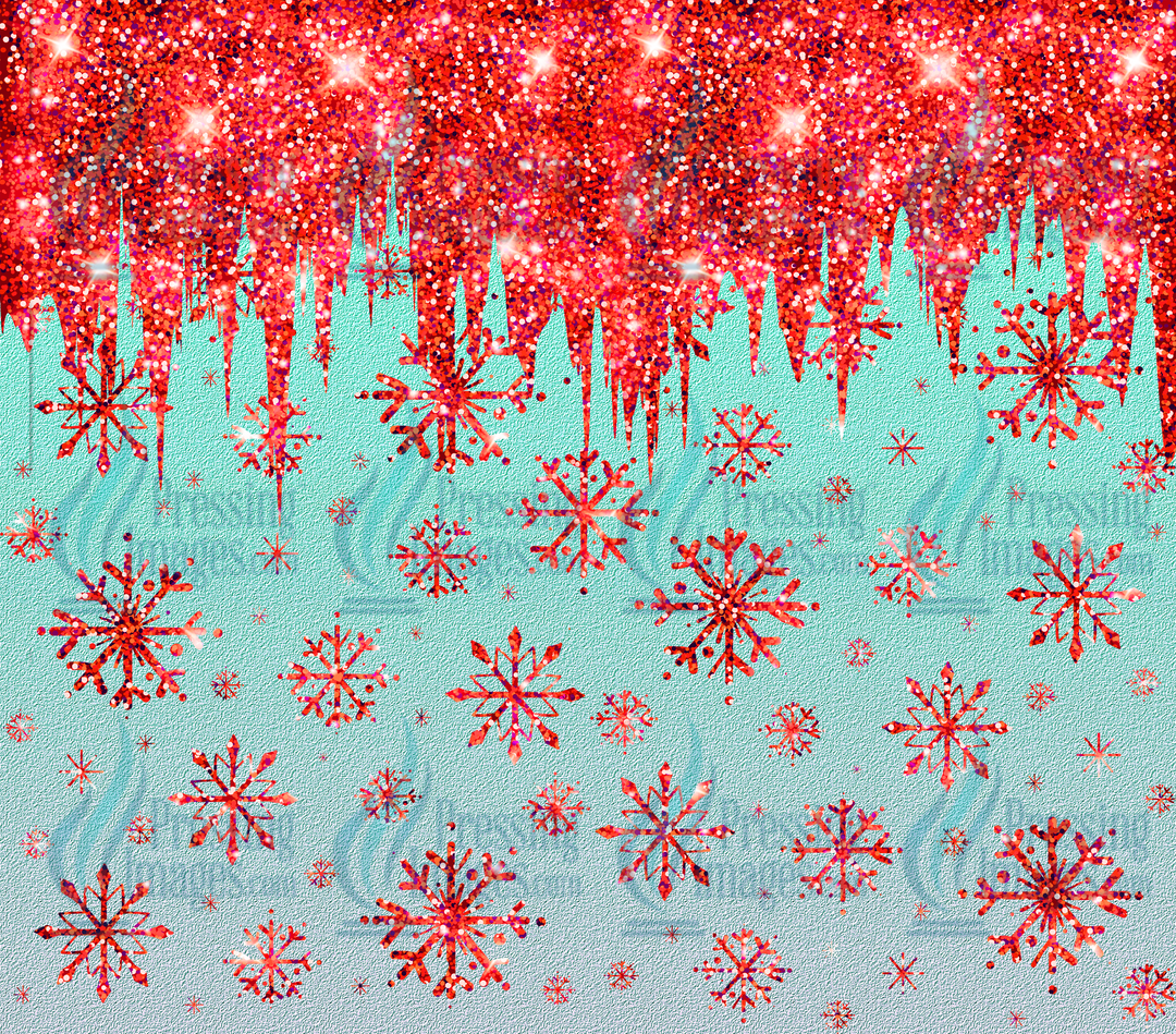 1330 Red Snowflakes Tumbler Wrap