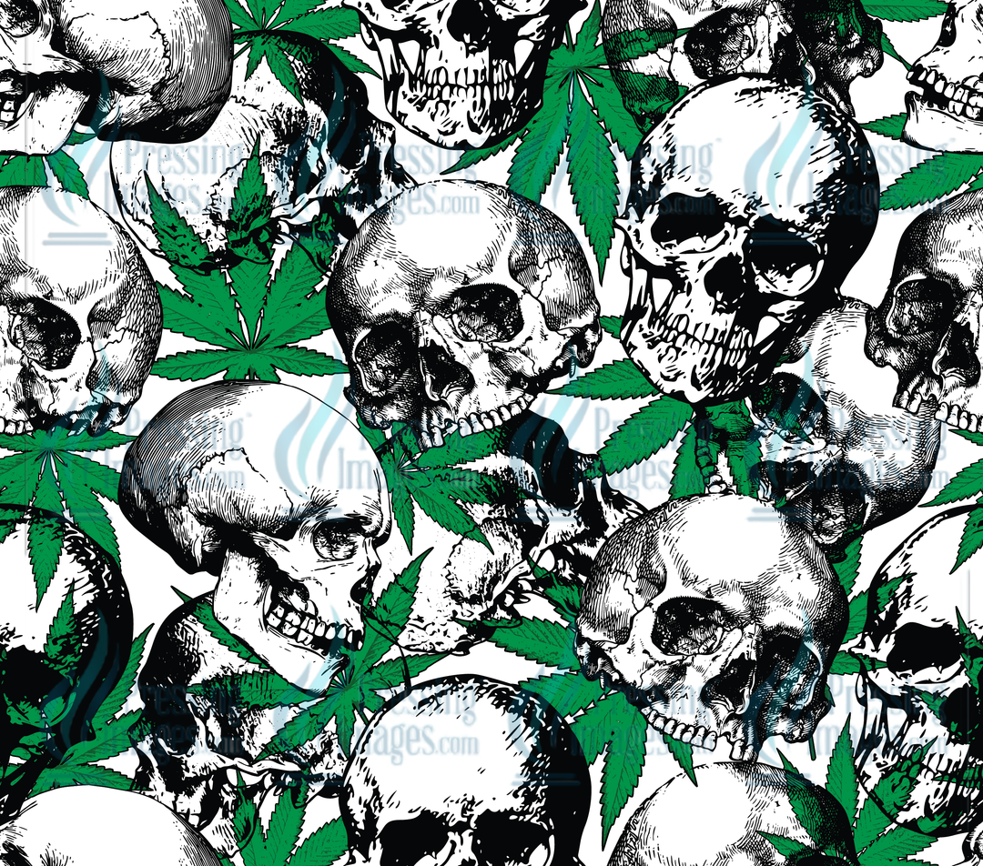 5725 Skulls And Cannabis Tumbler Wrap