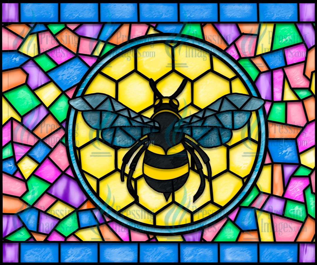 6205 Stained Glass Bee Tumbler Wrap