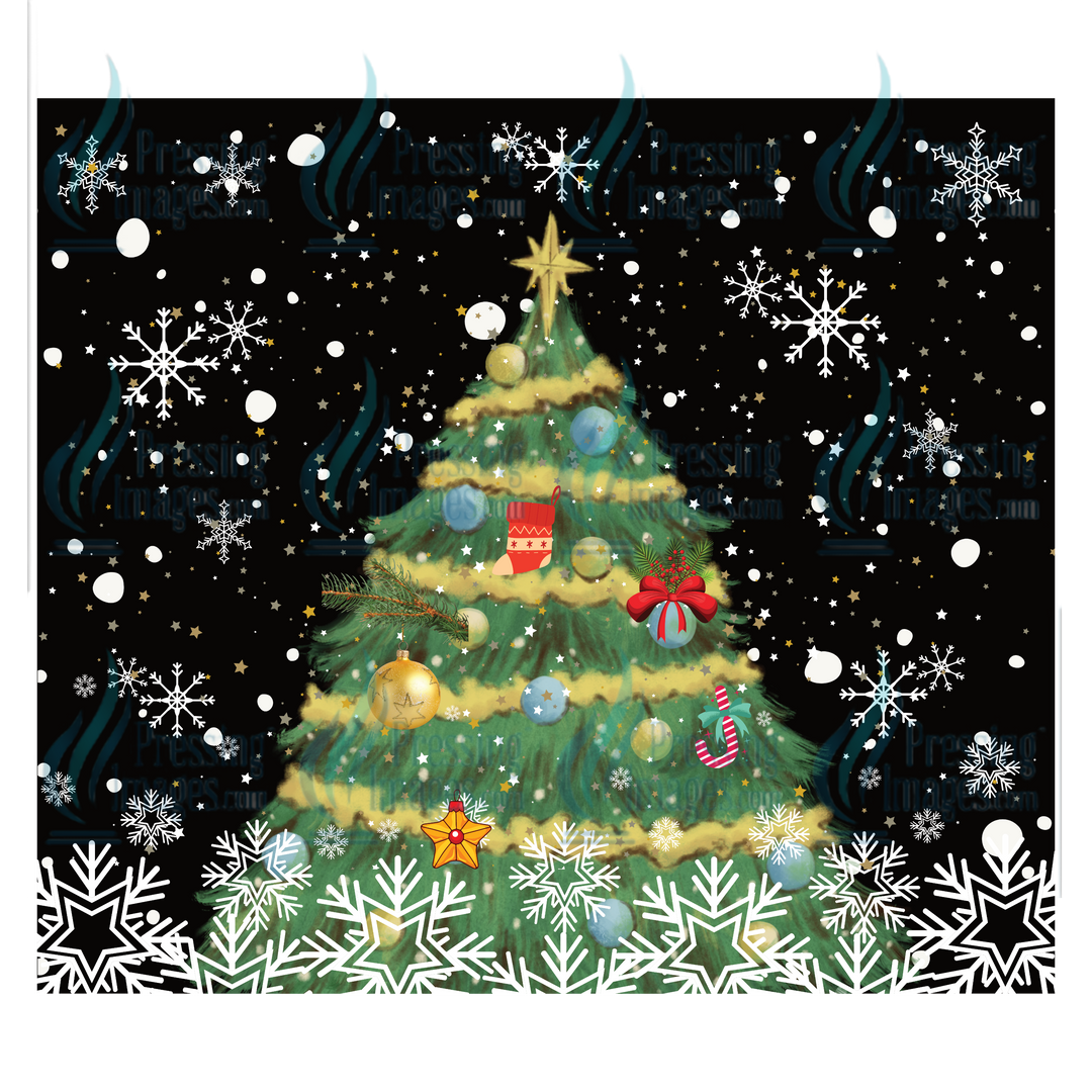 6218 Christmas Tree Tumbler Wrap
