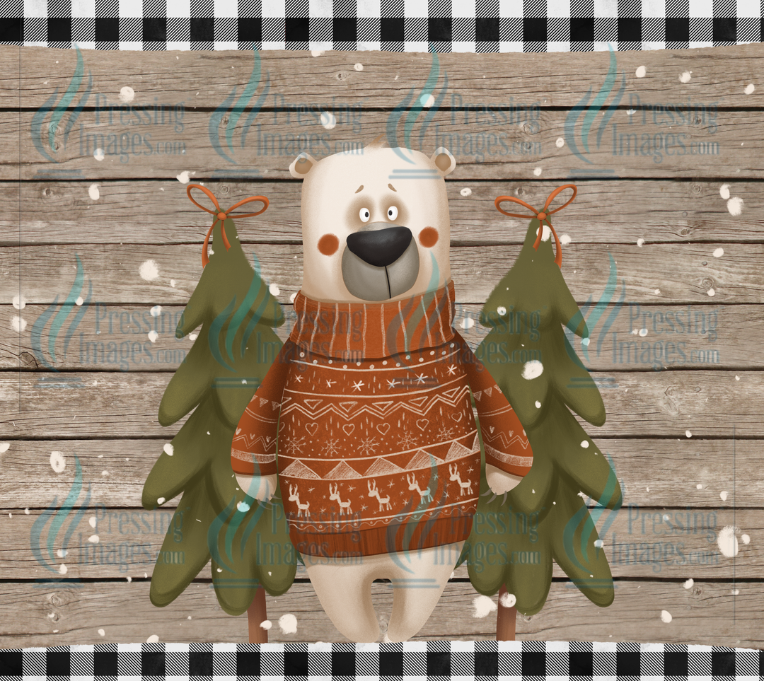 5851 Sweater Bear Tumbler Wrap