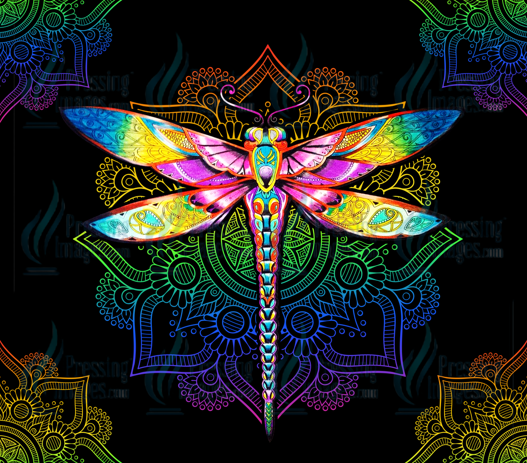 6233 Mandala Dragonfly Tumbler Wrap