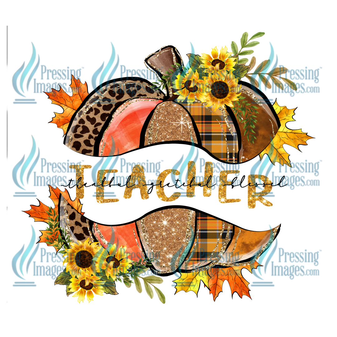 Decal: 1174 Teacher Thankful Greatful Blessed