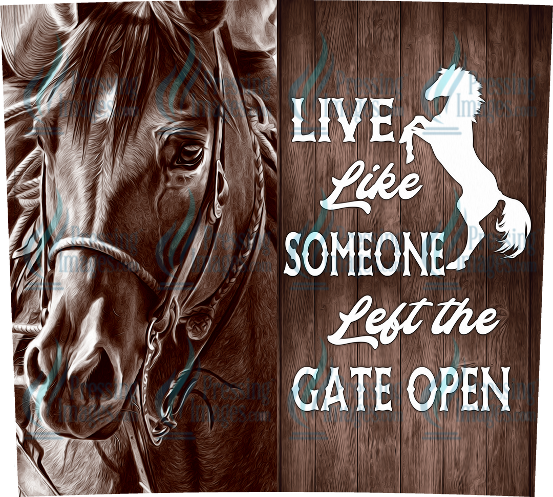 1376 Live like the gate is open Tumbler Wrap