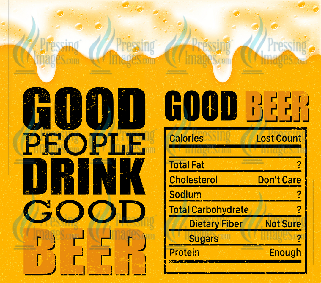 5904 Good People Drink Good Beer Tumbler Wrap