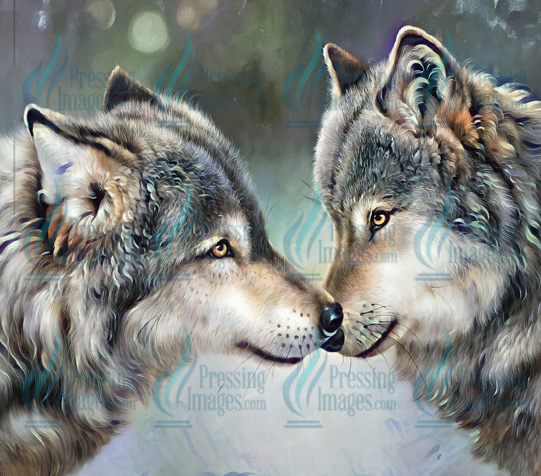 1388 Wolf Couple Tumbler Wrap