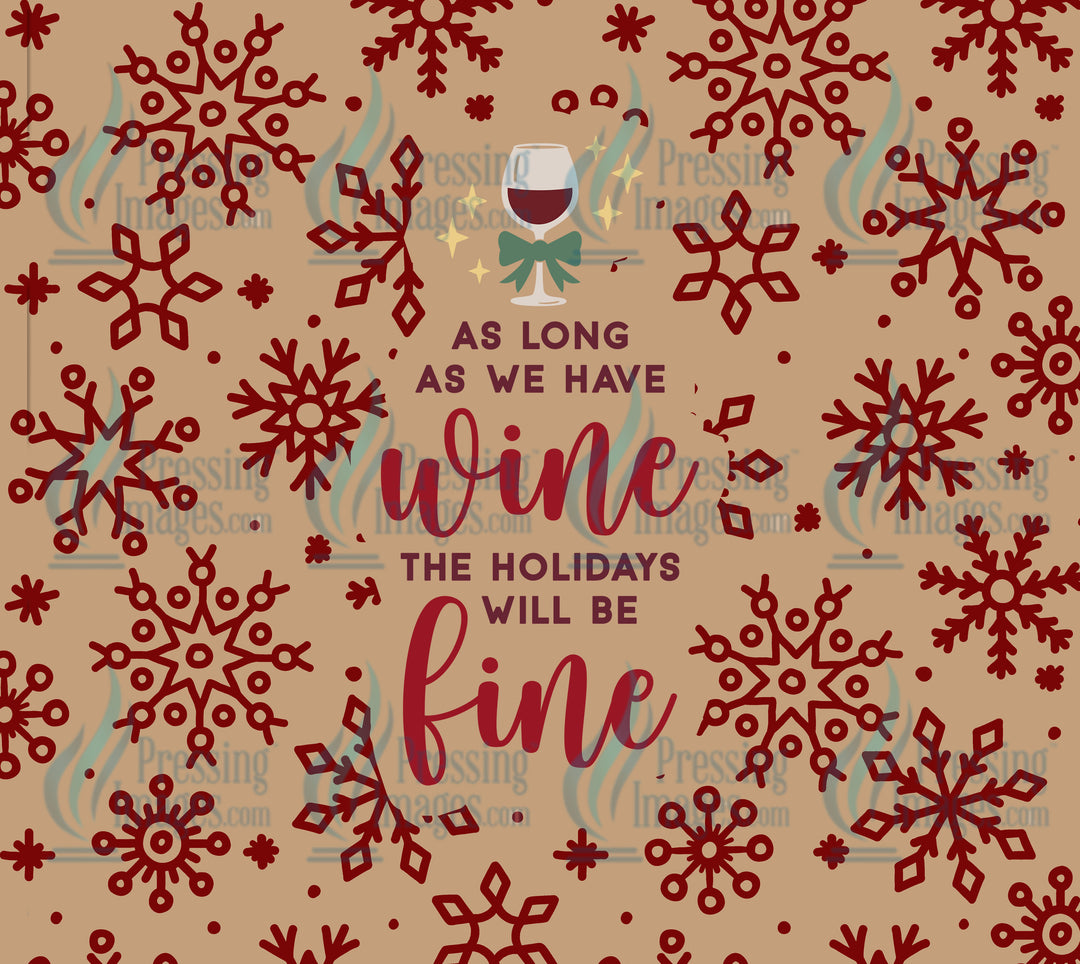 1409 Wine Holidays Tumbler Wrap