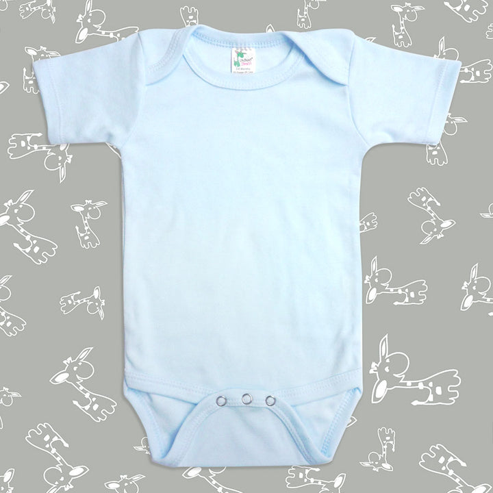 Short-Sleeve Baby Onesie Poly/Cotton Blend