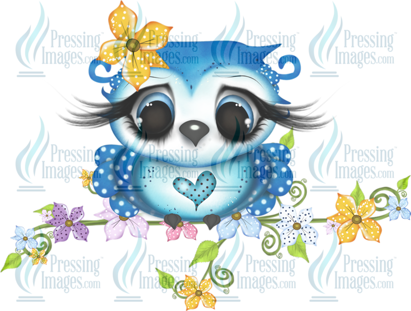 Decal: 1899 Blue baby owl