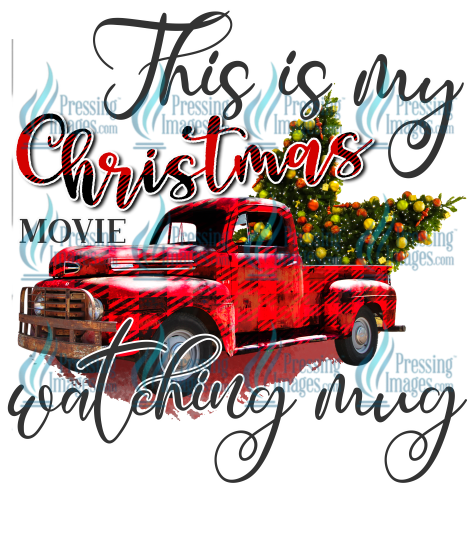 Decal: 1314 Christmas Truck Red Movie Watching Mug