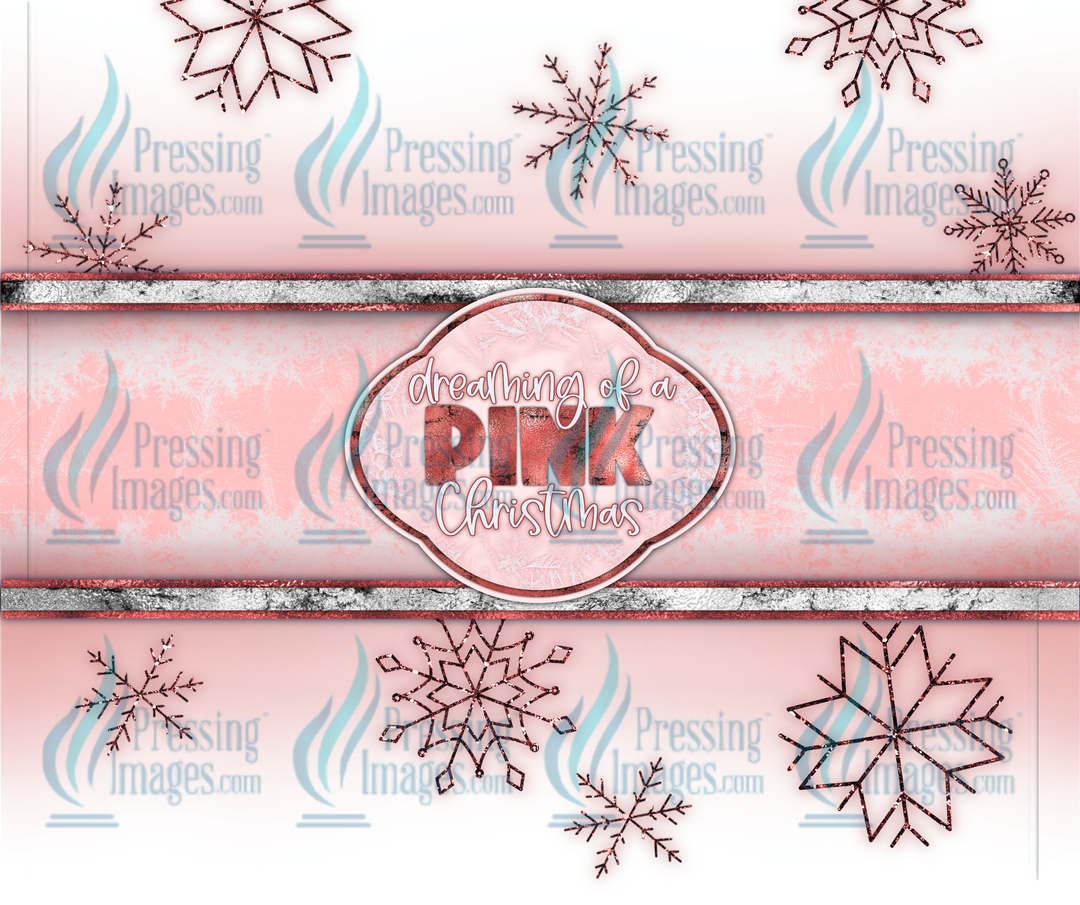 5417 Dreaming Of A Pink Christmas Tumbler Wrap