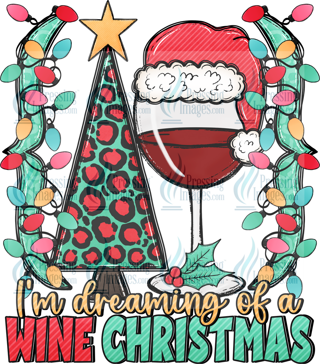 Decal: 1558 I'm Dreaming Of A Wine Christmas