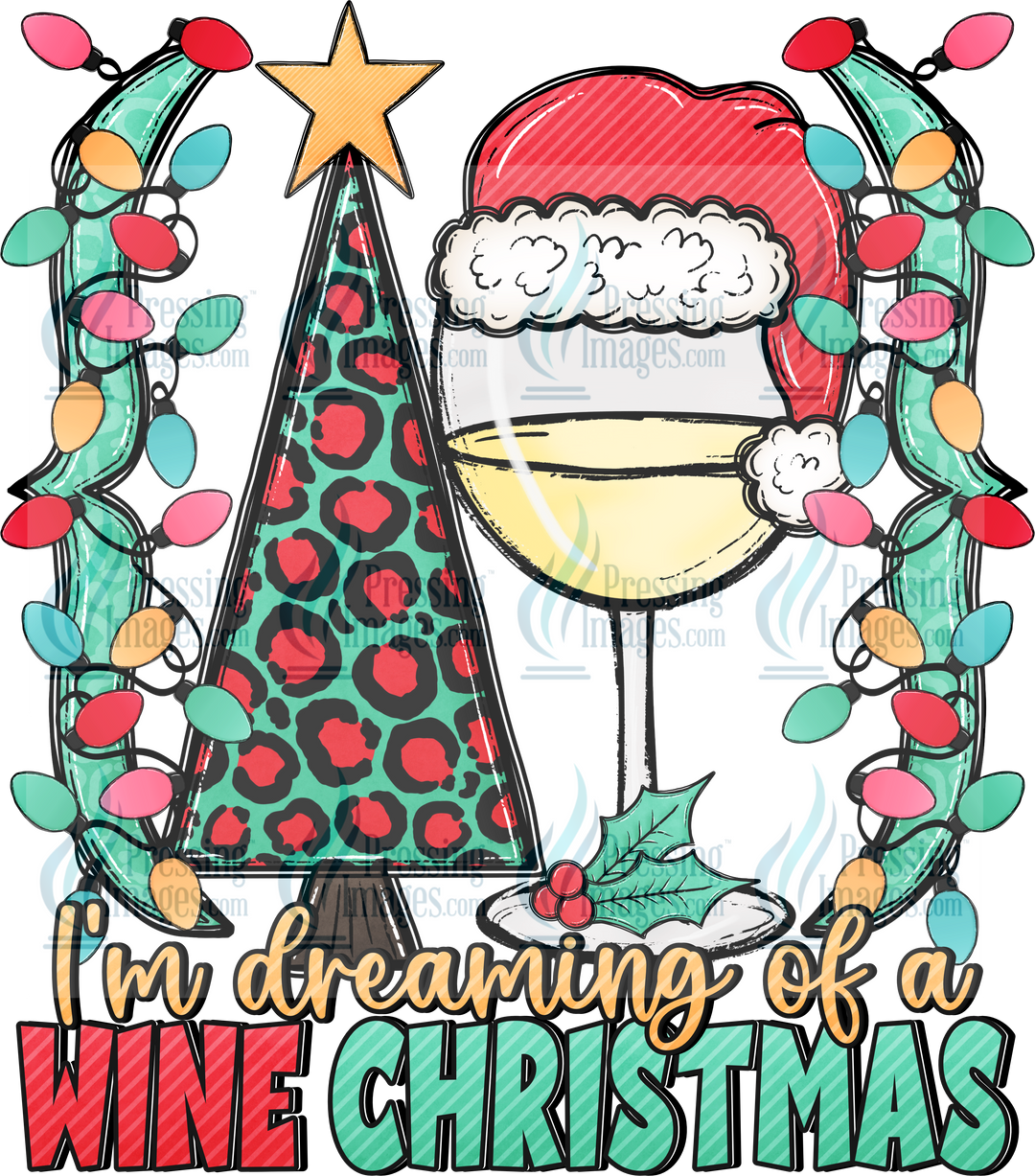 Decal: 1559 I'm Dreaming Of A Wine Christmas