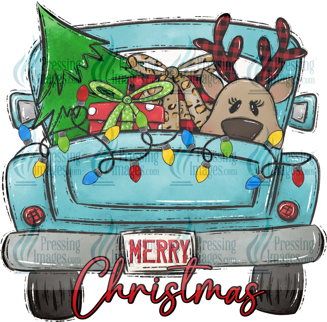 Decal: 1582 Merry Christmas Truck