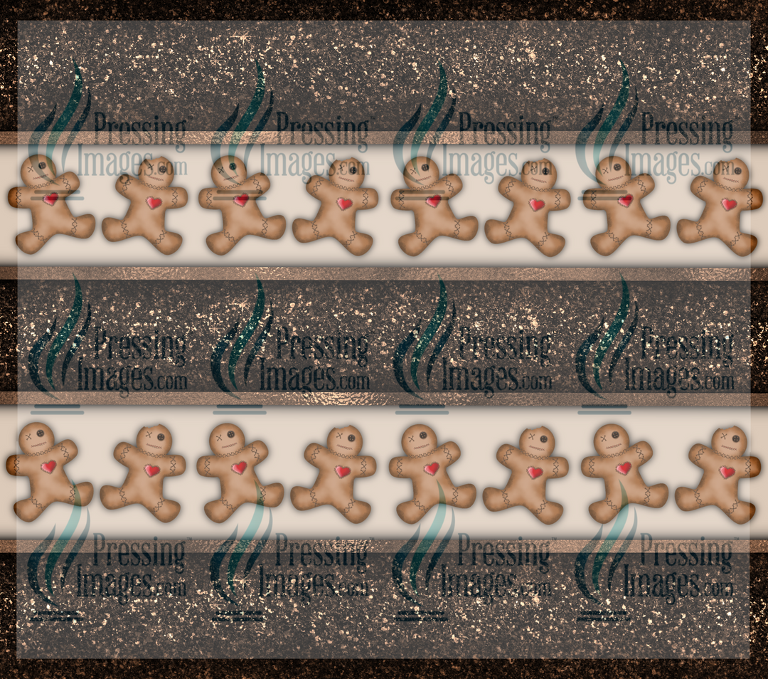 6408 Gingerbread Voodoo Glitter Tumbler Wrap
