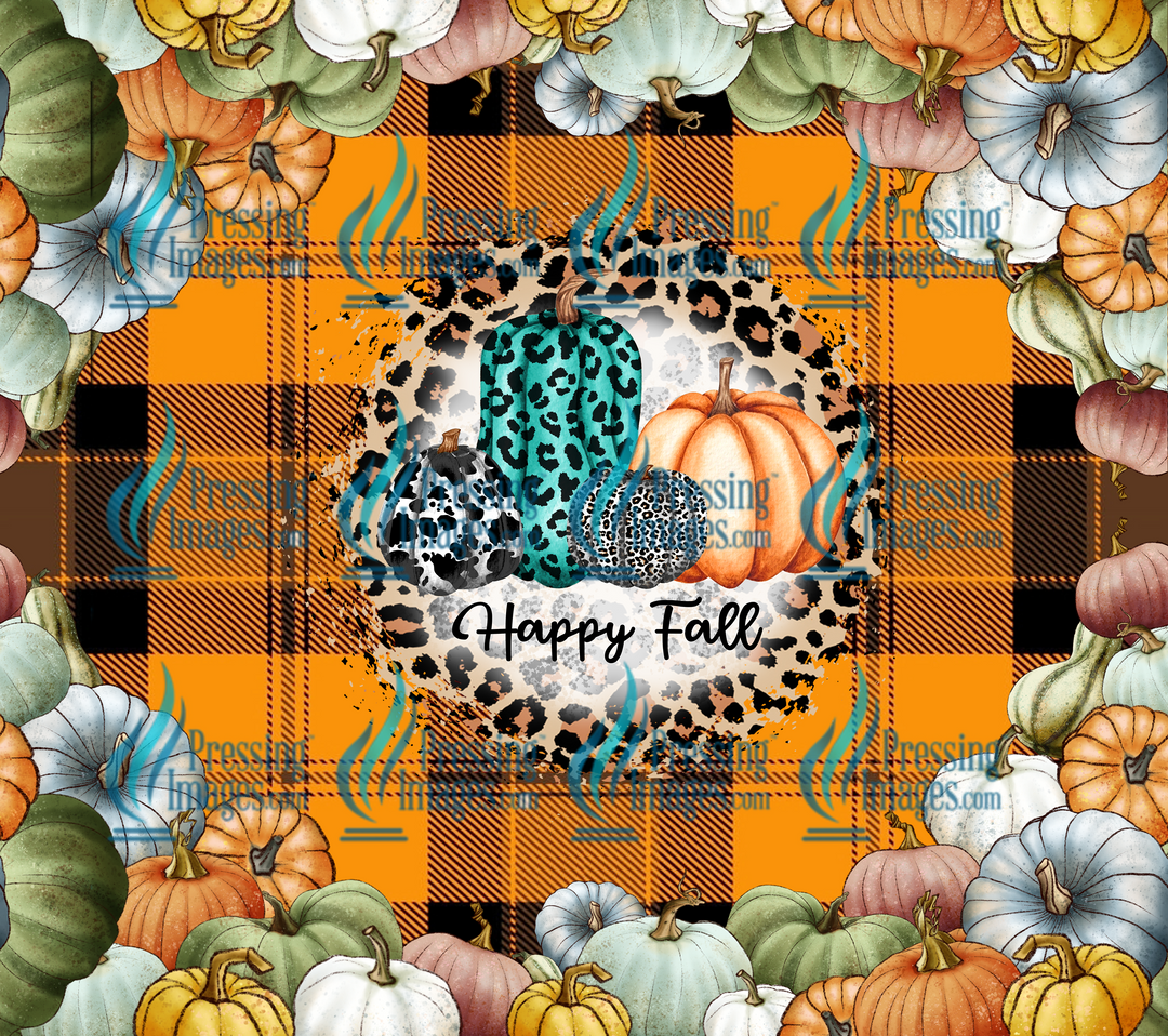 4007 Happy Fall Pumpkin Tumbler Wrap