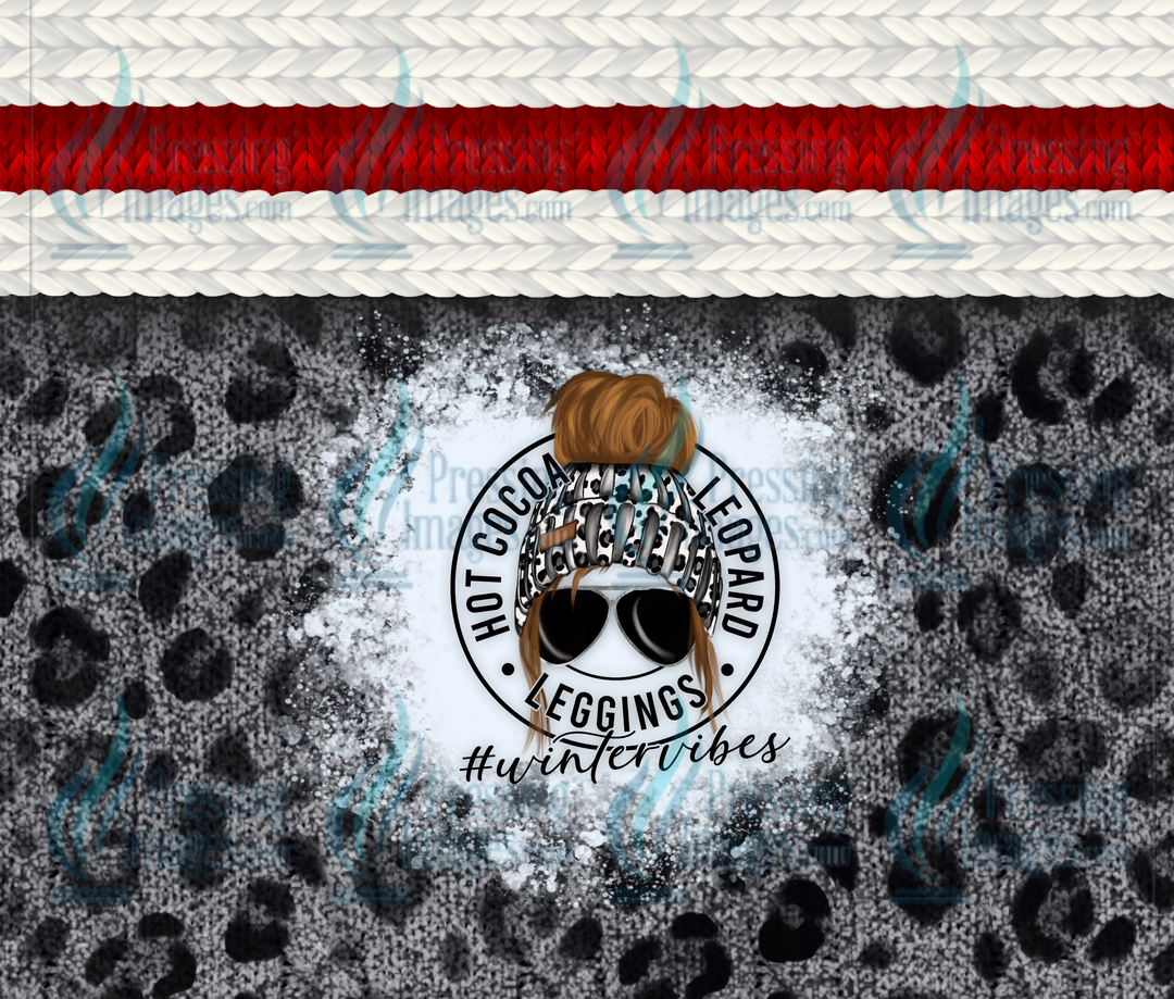 5503 Hot Cocoa Leopard Leggings Sweater Brunette Tumbler Wrap