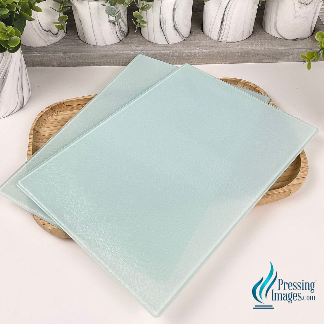 two pack of large sublimation glass cutting boards