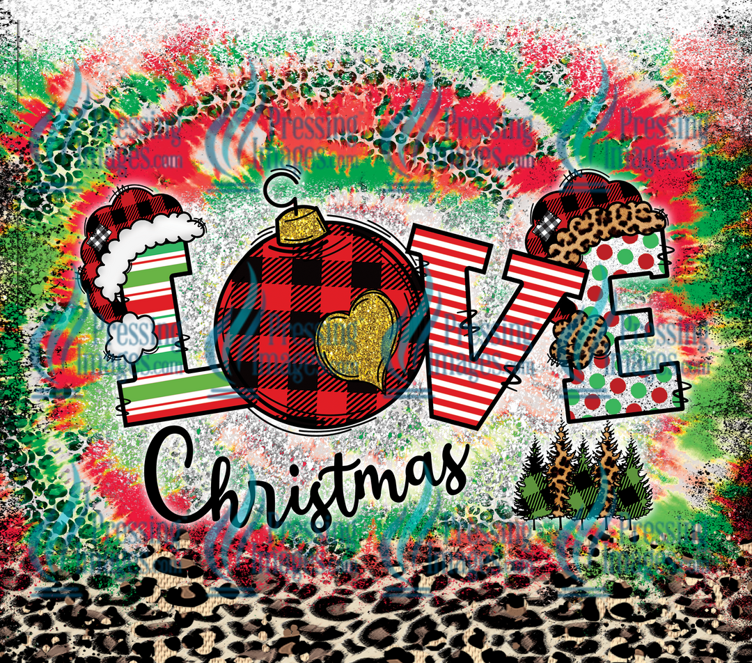 5112 Love Christmas Tumbler Wrap