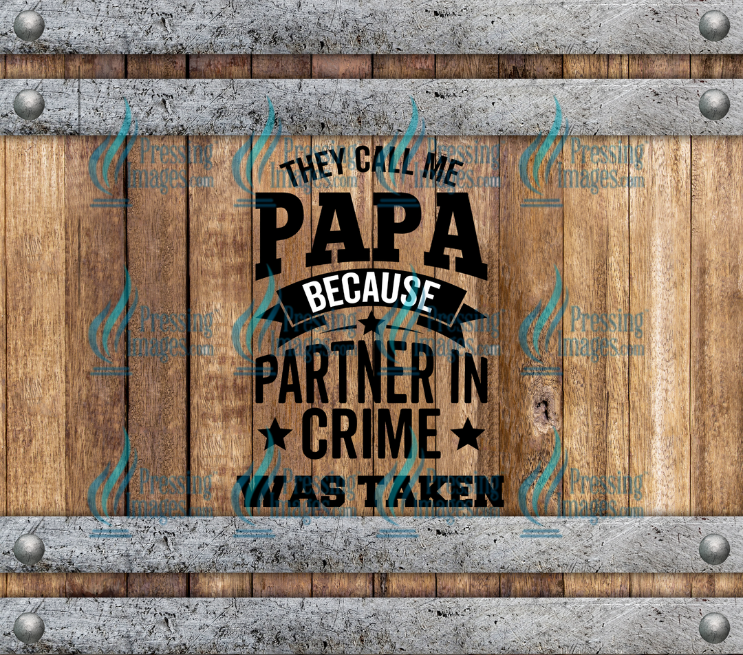 5135 Papa  in Crime Tumbler Wrap