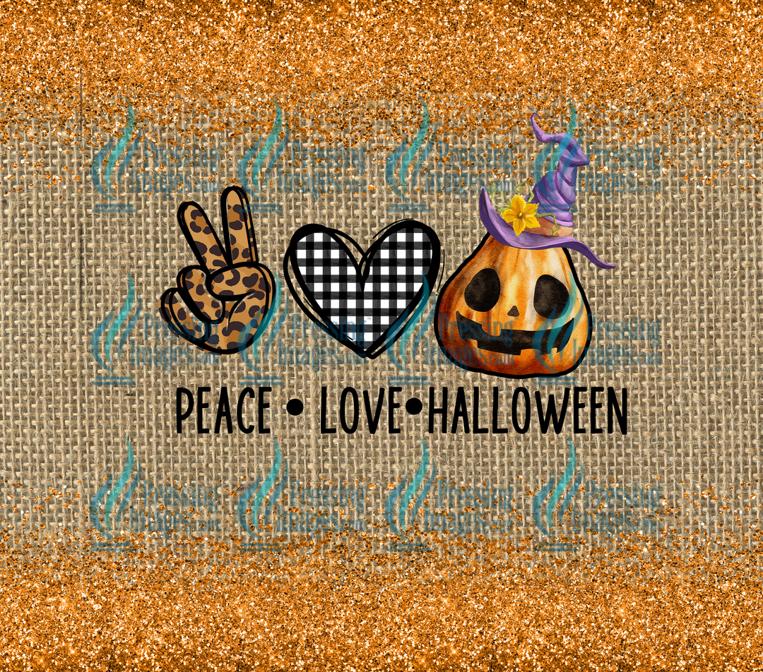 5136 Peace Love Halloween Tumbler Wrap