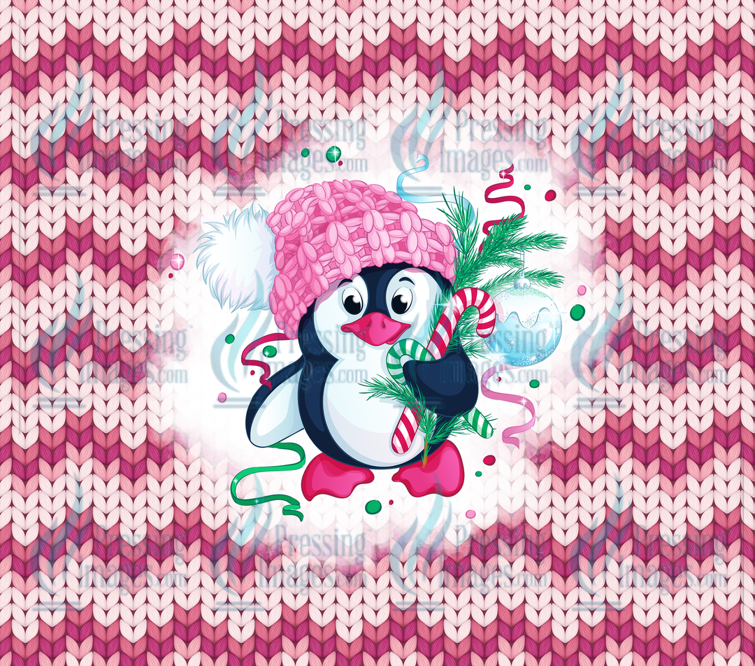 5639 Penguin Knit Tumbler Wrap