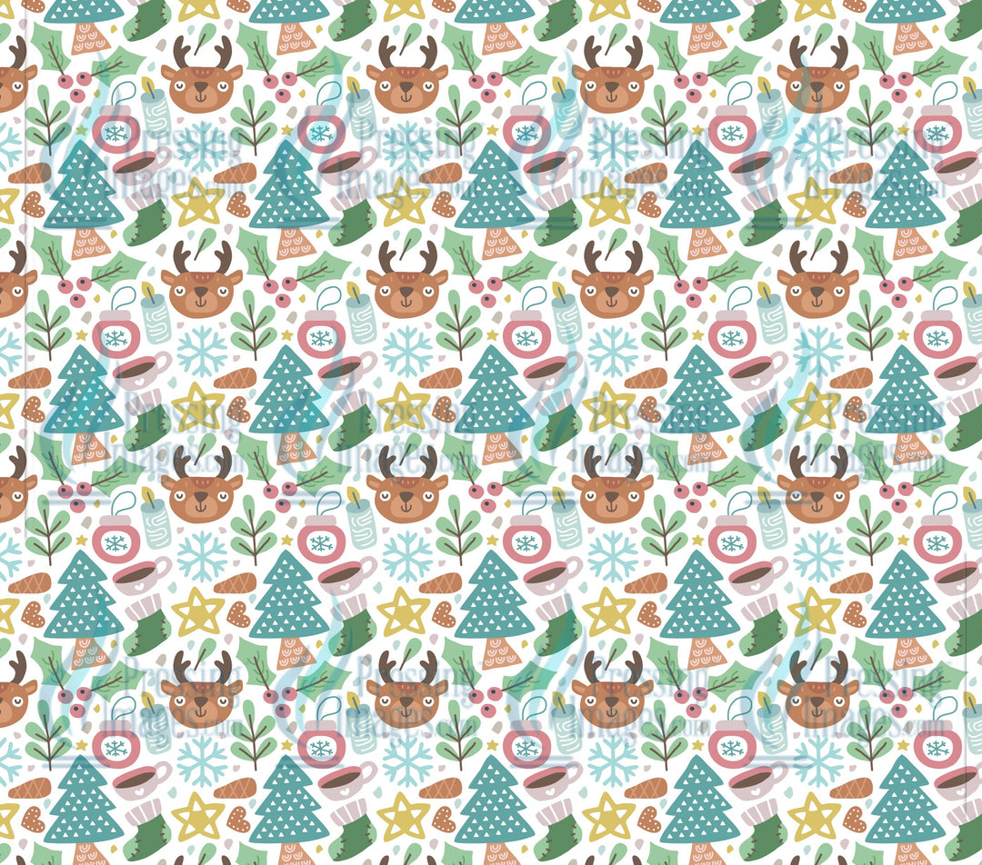 6187 Reindeer and Trees Tumbler Wrap