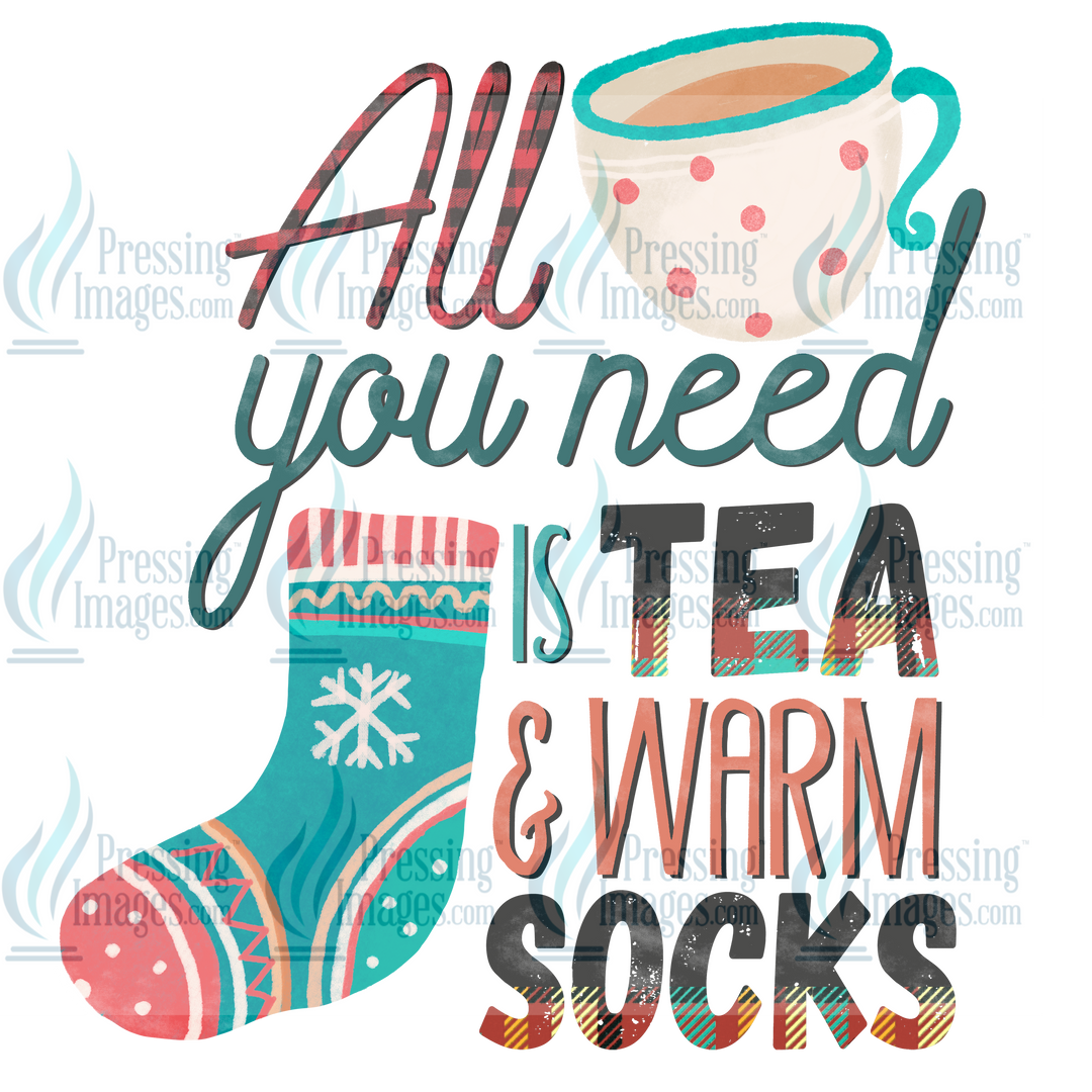 Decal: 1877 All you need is tea and socks
