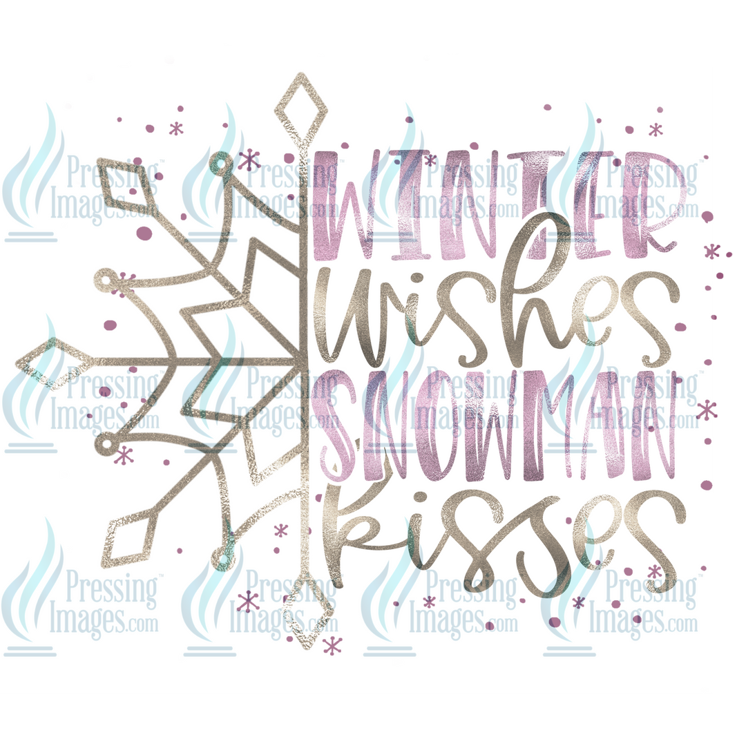 Decal: 1873 Winter wishes pink gold.