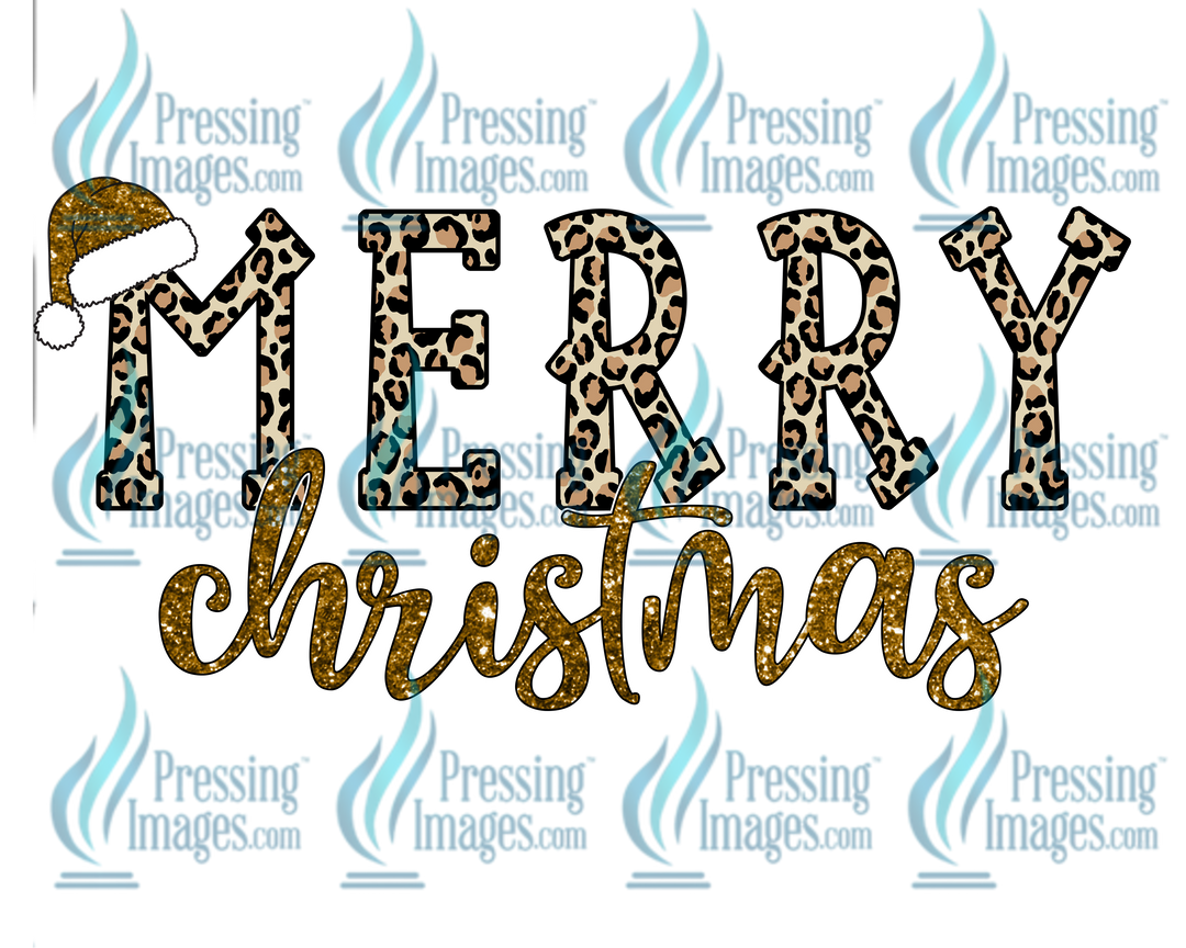 Decal: 1436 Xmas Merry Christmas Gold